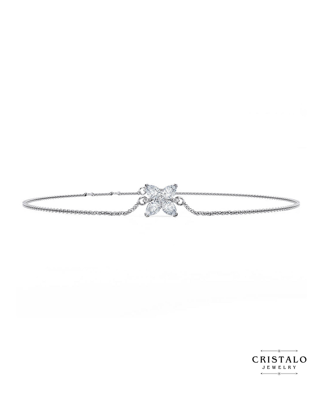 White gold Rossetti bracelet featuring sparkling diamonds for refined everyday style.