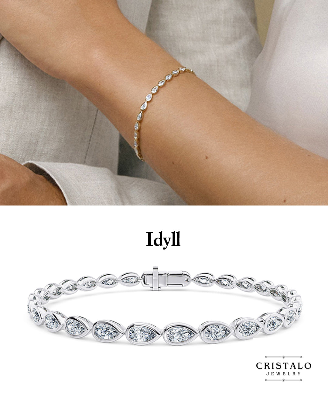 Idyll Lab Grown - Diamond Bracelet in White Gold