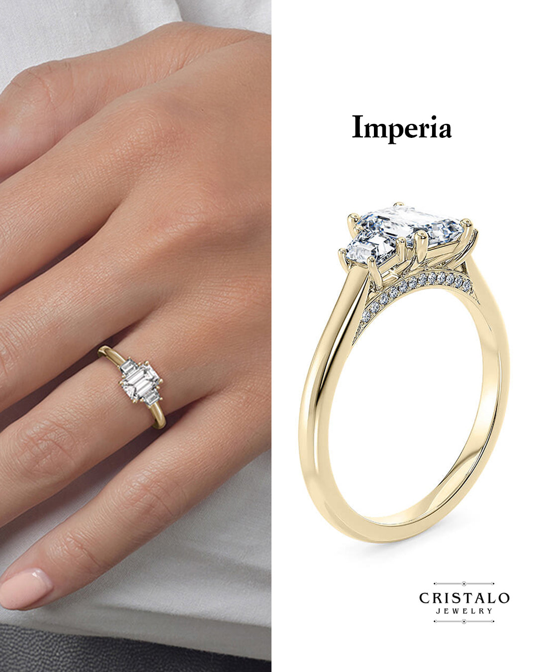Imperia Trilogy - Yellow Gold Ring