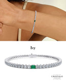 Luxurious bracelet with bezel-set diamonds, ideal for evening wear or daily elegance.