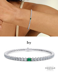 Luxurious bracelet with bezel-set diamonds, ideal for evening wear or daily elegance.