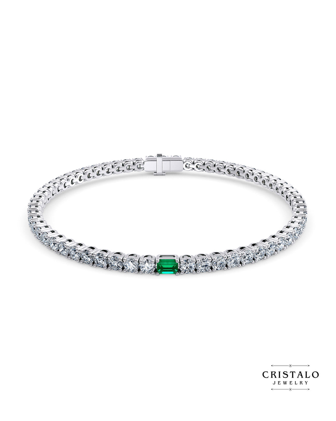 Ivy Lab Grown - Diamond Bracelet in White Gold