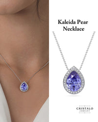 Feminine claw-set diamond necklace perfect for elegant daily wear.