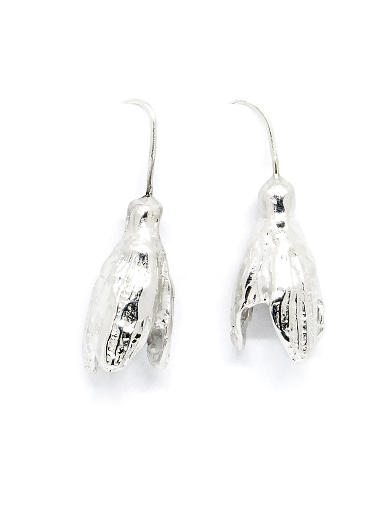 Auskarai JAI - SPRING Snowdrops with Hooks