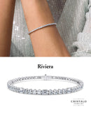 Luxurious claw-set diamond bracelet creating a stunning play of light.