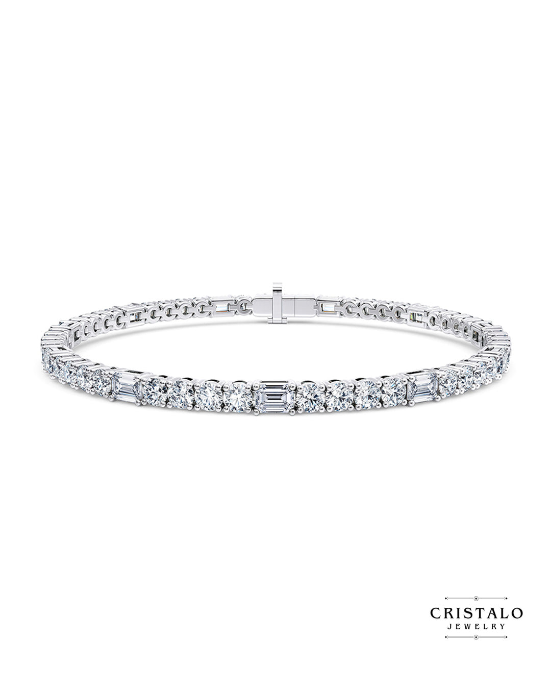 Riviera Lab Grown - Diamond Bracelet in White Gold