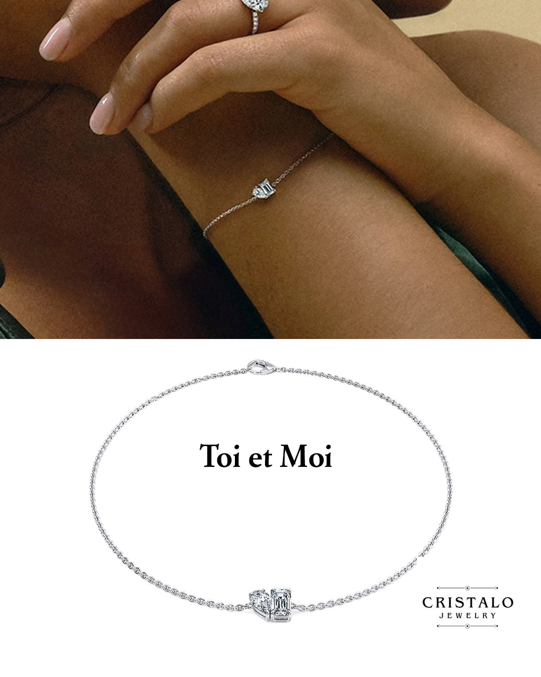 Toi Et Moi - White Gold Bracelet