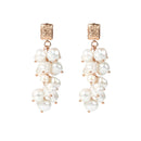 Festive Pearls Earrings - Rose Gold and Silver